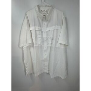 GameGuard Outdoors Vented Microfiber Fishing Shirt Men's‎ 3XL White Quick Dry